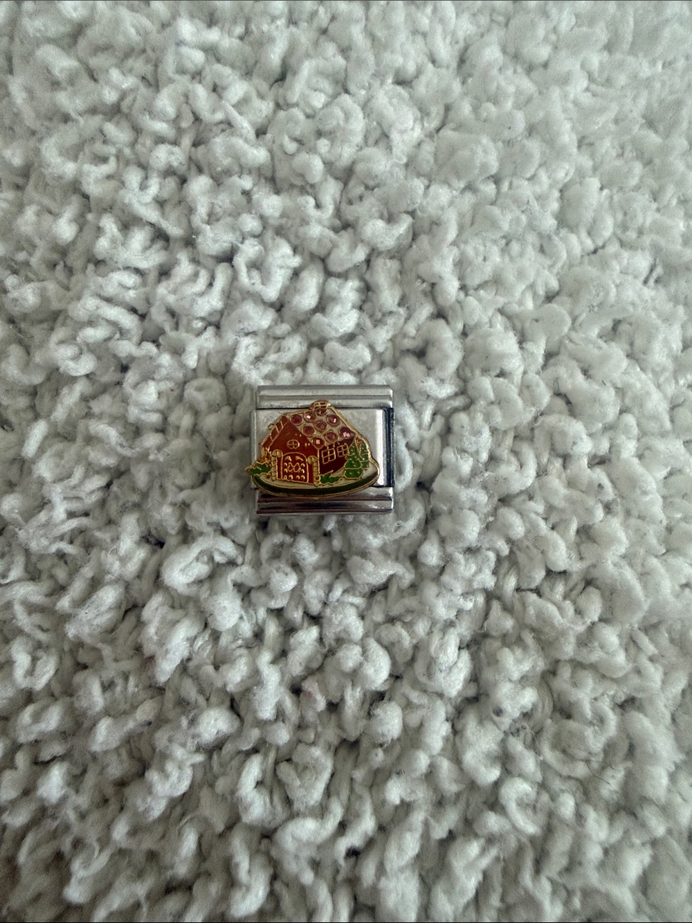 Gingerbread House Christmas - Italian Charm Bracelet Charm